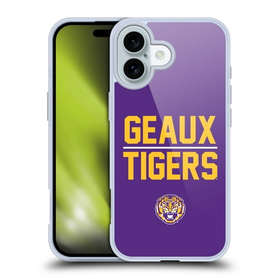 Head Case Designs Louisiana State University LSU LSU Art Geaux Tigers Soft Gel Case for Apple iPhone 16