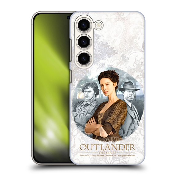 Head Case Designs Officially Licensed Outlander Portraits Claire, Jamie & Frank Hard Back Case Compatible with Samsung Galaxy S23 5G