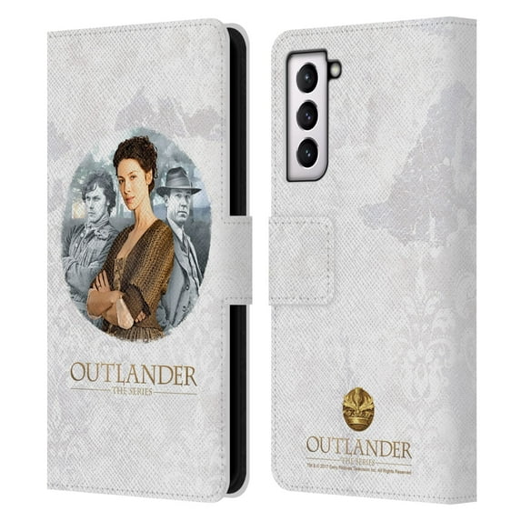 Head Case Designs Officially Licensed Outlander Portraits Claire, Jamie & Frank Leather Book Wallet Case Cover Compatible with Samsung Galaxy S21 5G