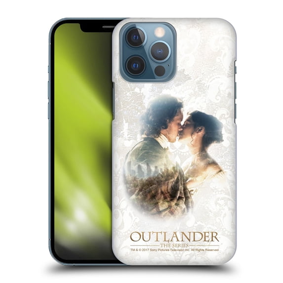 Head Case Designs Officially Licensed Outlander Portraits Claire & Jamie Kiss Hard Back Case Compatible with Apple iPhone 13 Pro Max