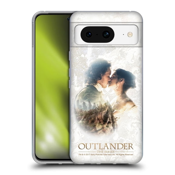 Head Case Designs Officially Licensed Outlander Portraits Claire & Jamie Kiss Soft Gel Case Compatible with Google Pixel 8