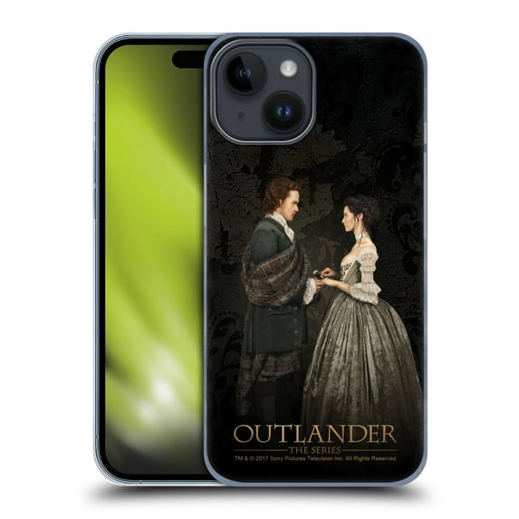 Head Case Designs Officially Licensed Outlander Portraits Claire & Jamie Painting Hard Back Case Compatible with Apple iPhone 15