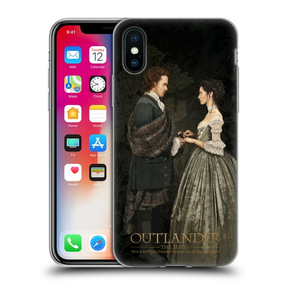 Head Case Designs Officially Licensed Outlander Portraits Claire & Jamie Painting Soft Gel Case Compatible with Apple iPhone X / iPhone XS