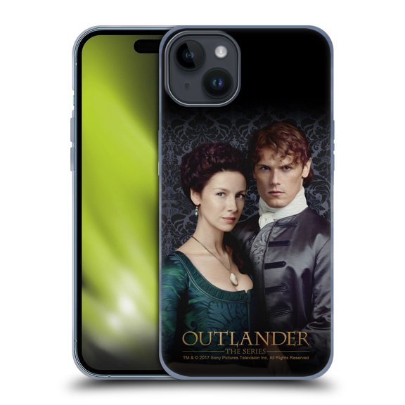 Head Case Designs Officially Licensed Outlander Portraits Claire & Jamie Soft Gel Case Compatible with Apple iPhone 15 Plus
