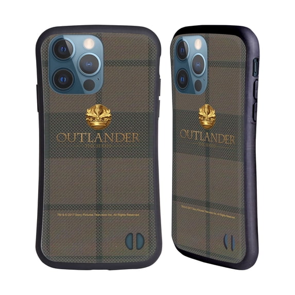 Head Case Designs Officially Licensed Outlander Tartans Cocknammon Hybrid Case Compatible with Apple iPhone 13 Pro