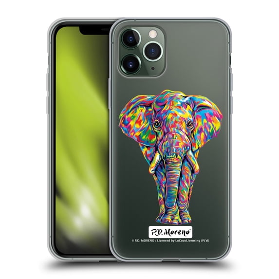 Head Case Designs Officially Licensed P.D. Moreno Animals Elephant Soft Gel Case Compatible with Apple iPhone 11 Pro