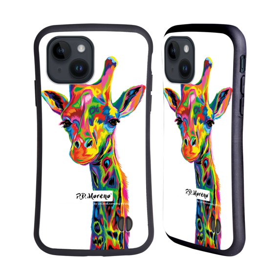 Head Case Designs Officially Licensed P.D. Moreno Animals Giraffe Hybrid Case Compatible with Apple iPhone 15