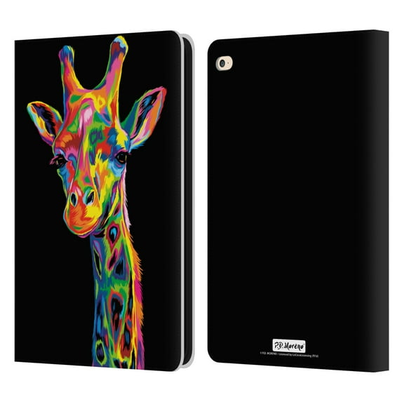 Head Case Designs Officially Licensed P.D. Moreno Animals Giraffe Leather Book Wallet Case Cover Compatible with Apple iPad Air 2 (2014)