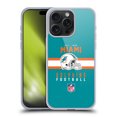 thumbnail image 1 of Head Case Designs NFL Miami Dolphins Graphics Helmet Typography Soft Gel Case for Apple iPhone 15 Pro Max, 1 of 7