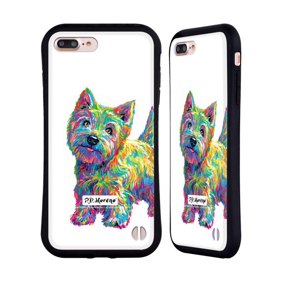 Head Case Designs Officially Licensed P.D. Moreno Animals II Marvin The Westie Dog Hybrid Case Compatible with Apple iPhone 7 Plus / iPhone 8 Plus