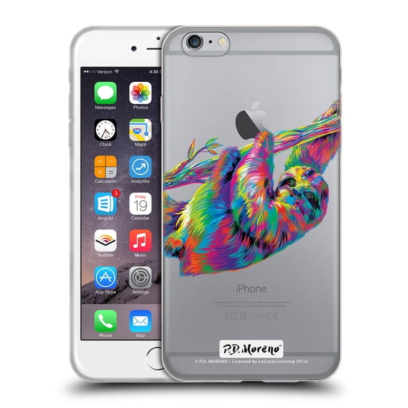 Head Case Designs Officially Licensed P.D. Moreno Animals Sloth Soft Gel Case Compatible with Apple iPhone 6 Plus / iPhone 6s Plus
