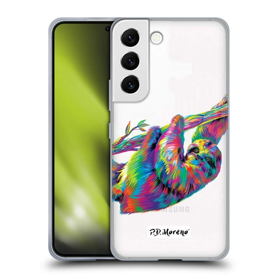 Head Case Designs Officially Licensed P.D. Moreno Animals Sloth Soft Gel Case Compatible with Samsung Galaxy S22 5G