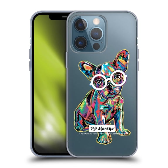 Head Case Designs Officially Licensed P.D. Moreno Dogs French Bulldog Soft Gel Case Compatible with Apple iPhone 13 Pro
