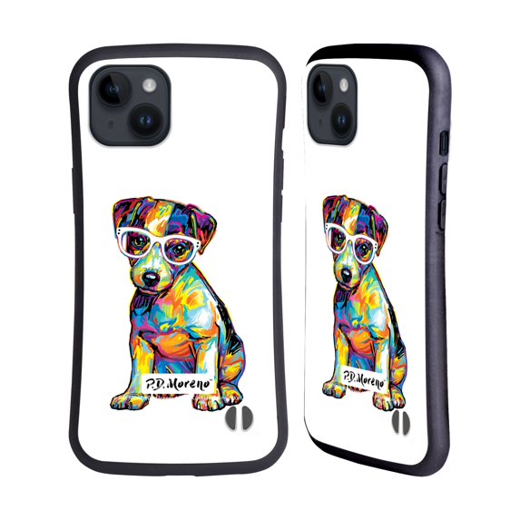 Head Case Designs Officially Licensed P.D. Moreno Dogs Jack Russell Hybrid Case Compatible with Apple iPhone 15 Plus