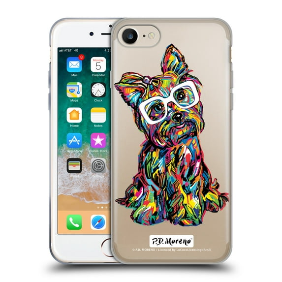 Head Case Designs Officially Licensed P.D. Moreno Dogs Yorkie Soft Gel Case Compatible with Apple iPhone 7 / 8 / SE 2020 & 2022