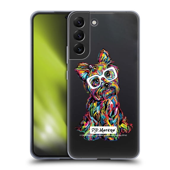 Head Case Designs Officially Licensed P.D. Moreno Dogs Yorkie Soft Gel Case Compatible with Samsung Galaxy S22+ 5G
