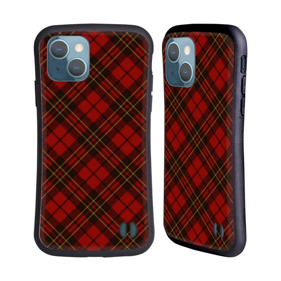 Head Case Designs Officially Licensed PLdesign Christmas Red Tartan Hybrid Case Compatible with Apple iPhone 13