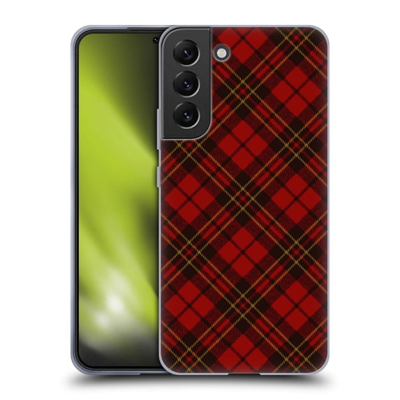 Head Case Designs Officially Licensed PLdesign Christmas Red Tartan Soft Gel Case Compatible with Samsung Galaxy S22+ 5G