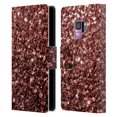thumbnail image 1 of Head Case Designs Officially Licensed PLdesign Glitter Sparkles Marsala Brown Leather Book Wallet Case Cover Compatible with Samsung Galaxy S9, 1 of 6