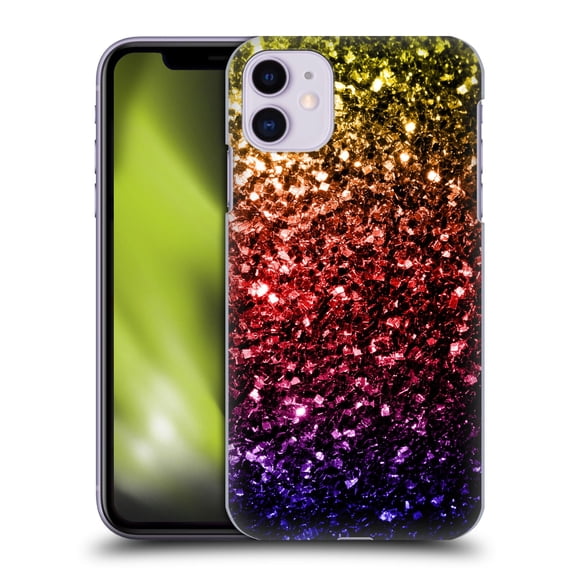 Head Case Designs Officially Licensed PLdesign Glitter Sparkles Rainbow Hard Back Case Compatible with Apple iPhone 11
