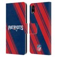 thumbnail image 1 of Head Case Designs NFL New England Patriots Artwork Stripes Leather Book Wallet Case Cover For Apple iPhone XR, 1 of 6