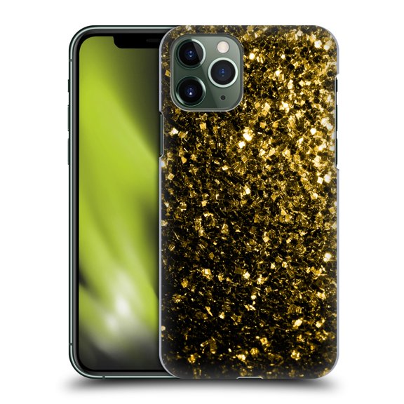 Head Case Designs Officially Licensed PLdesign Glitter Sparkles Yellow Gold Hard Back Case Compatible with Apple iPhone 11 Pro