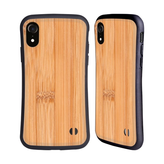 Head Case Designs Officially Licensed PLdesign Wood And Rust Prints Light Brown Bamboo Hybrid Case Compatible with Apple iPhone XR