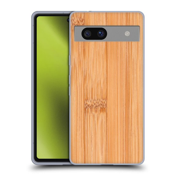 Head Case Designs Officially Licensed PLdesign Wood And Rust Prints Light Brown Bamboo Soft Gel Case Compatible with Google Pixel 7a