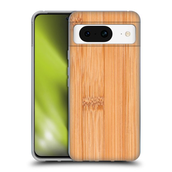 Head Case Designs Officially Licensed PLdesign Wood And Rust Prints Light Brown Bamboo Soft Gel Case Compatible with Google Pixel 8