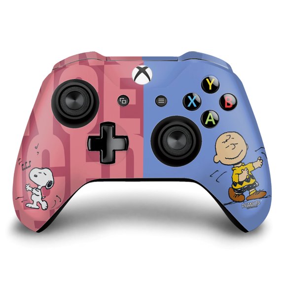 Head Case Designs Officially Licensed Peanuts Character Graphics Snoopy & Charlie Brown Vinyl Sticker Skin Decal Compatible with Microsoft Xbox One S / X Controller