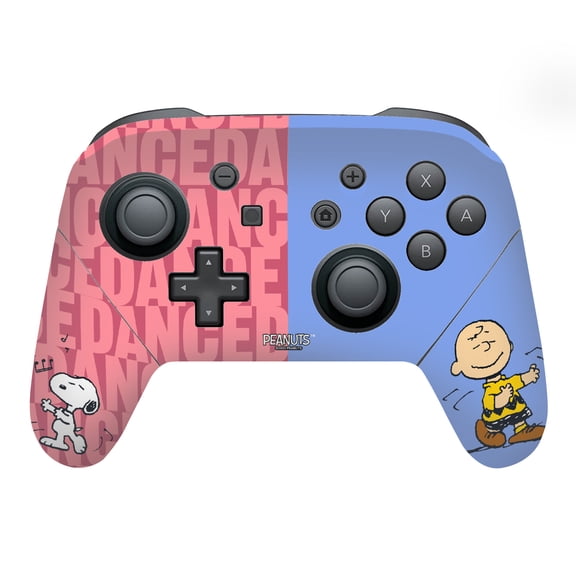Head Case Designs Officially Licensed Peanuts Character Graphics Snoopy & Charlie Brown Vinyl Sticker Skin Decal Cover Compatible with Nintendo Switch Pro Controller