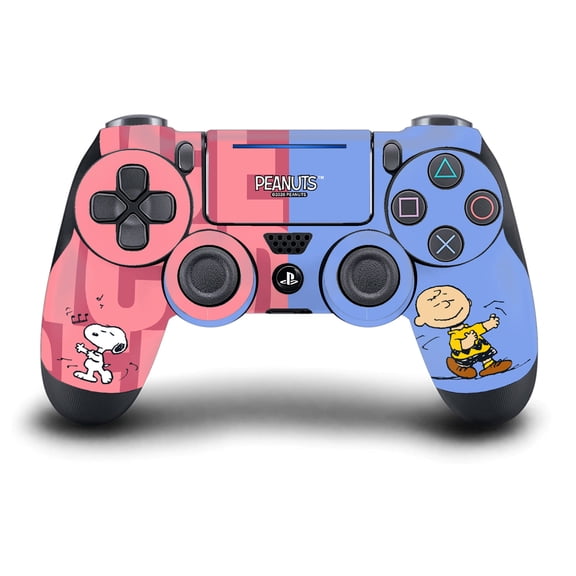 Head Case Designs Officially Licensed Peanuts Character Graphics Snoopy & Charlie Brown Vinyl Sticker Skin Decal Cover Compatible with Sony DualShock 4 Controller