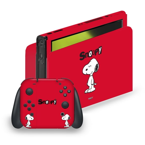 Head Case Designs Officially Licensed Peanuts Character Graphics Snoopy Vinyl Sticker Skin Decal Cover Compatible with Nintendo Switch OLED