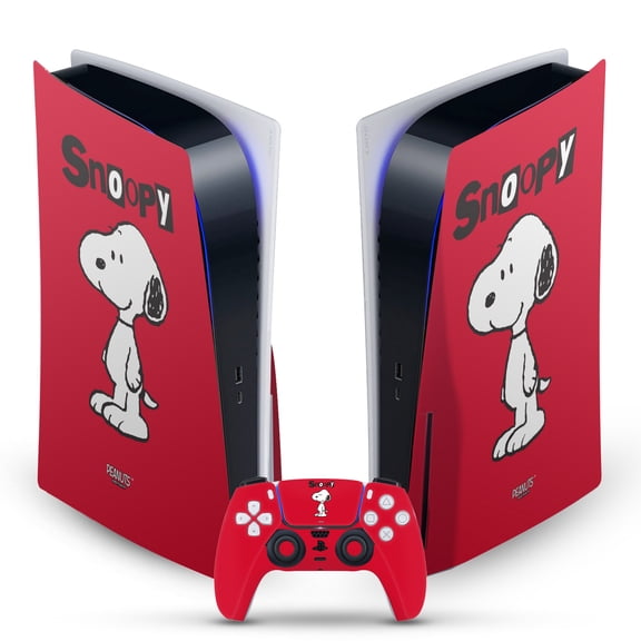 Head Case Designs Officially Licensed Peanuts Character Graphics Snoopy Vinyl Sticker Skin Decal Cover Compatible with Sony PS5 Disc Edition Bundle
