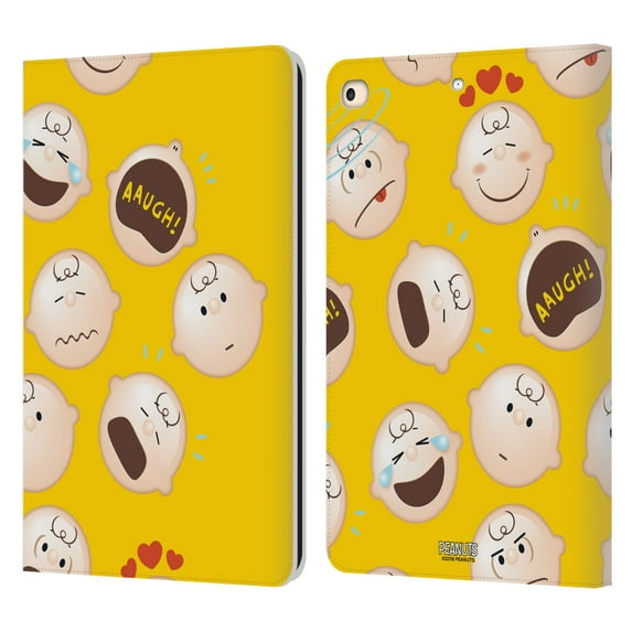 Head Case Designs Officially Licensed Peanuts Character Patterns Charlie Brown Leather Book Wallet Case Cover Compatible with Apple iPad 9.7 2017 / iPad 9.7 2018