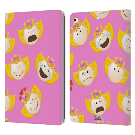 Head Case Designs Officially Licensed Peanuts Character Patterns Sally Brown Leather Book Wallet Case Cover Compatible with Apple iPad 9.7 2017 / iPad 9.7 2018