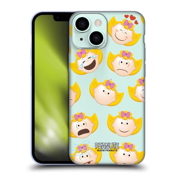 Head Case Designs Officially Licensed Peanuts Character Patterns Sally Brown Soft Gel Case Compatible with Apple iPhone 13 Mini