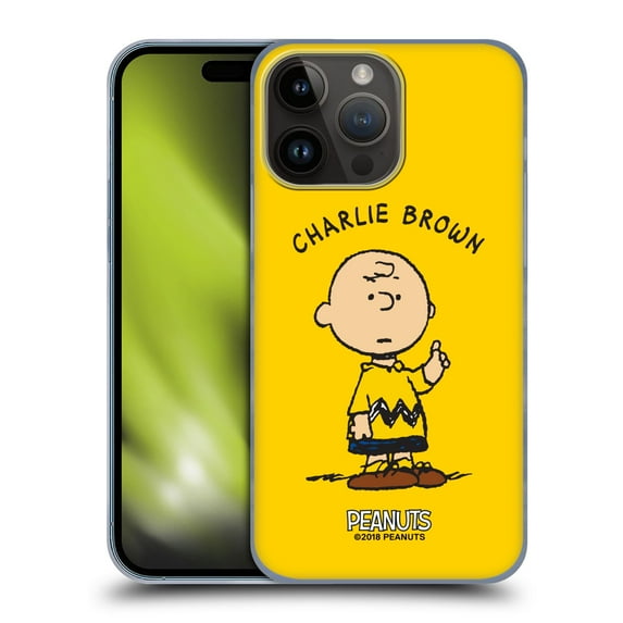 Head Case Designs Officially Licensed Peanuts Characters Charlie Brown Hard Back Case Compatible with Apple iPhone 15 Pro Max