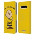 thumbnail image 1 of Head Case Designs Officially Licensed Peanuts Characters Charlie Brown Leather Book Wallet Case Cover Compatible with Samsung Galaxy S10+ / S10 Plus, 1 of 6