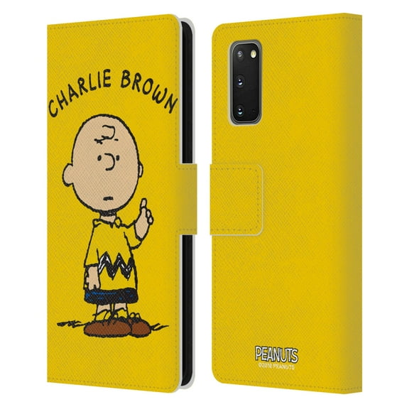 Head Case Designs Officially Licensed Peanuts Characters Charlie Brown Leather Book Wallet Case Cover Compatible with Samsung Galaxy S20 / S20 5G