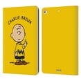 thumbnail image 1 of Head Case Designs Officially Licensed Peanuts Characters Charlie Brown Leather Book Wallet Case Cover Compatible with Apple iPad 9.7 2017 / iPad 9.7 2018, 1 of 6