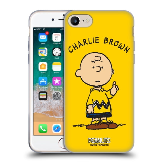 Head Case Designs Peanuts Characters Charlie Brown Soft Gel Case for Apple iPhone 7 / 8 / SE 2020 & 2022