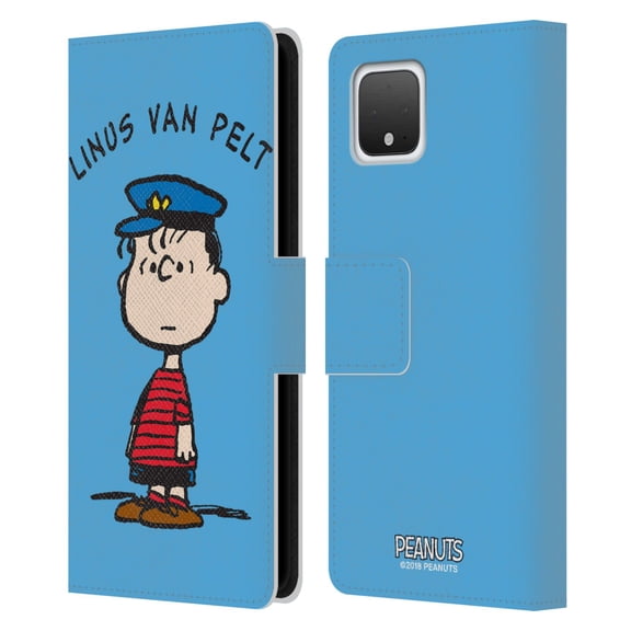 Head Case Designs Officially Licensed Peanuts Characters Linus van Pelt Leather Book Wallet Case Cover Compatible with Google Google Pixel 4