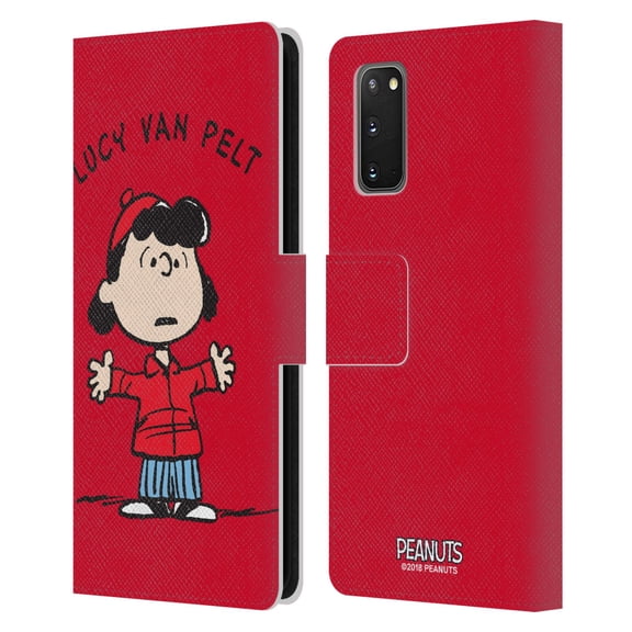 Head Case Designs Officially Licensed Peanuts Characters Lucy van Pelt Leather Book Wallet Case Cover Compatible with Samsung Samsung Galaxy S20 / S20 5G