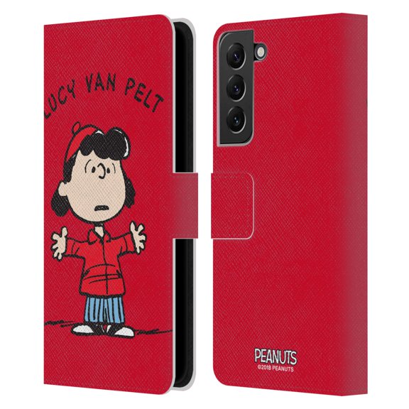 Head Case Designs Officially Licensed Peanuts Characters Lucy van Pelt Leather Book Wallet Case Cover Compatible with Samsung Galaxy S22+ 5G