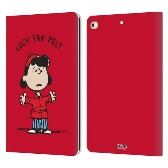 Head Case Designs Officially Licensed Peanuts Characters Lucy van Pelt Leather Book Wallet Case Cover Compatible with Apple iPad 9.7 2017 / iPad 9.7 2018