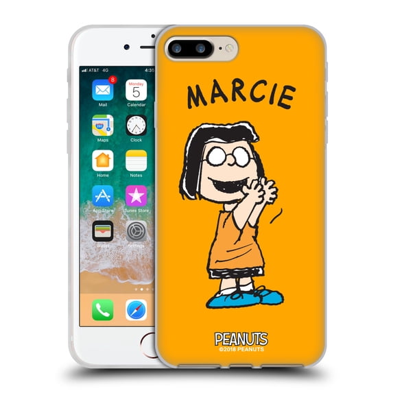 Head Case Designs Officially Licensed Peanuts Characters Marcie Soft Gel Case Compatible with Apple iPhone 7 Plus / iPhone 8 Plus