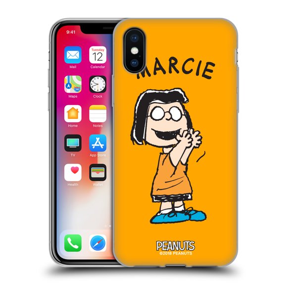 Head Case Designs Officially Licensed Peanuts Characters Marcie Soft Gel Case Compatible with Apple iPhone X / iPhone XS