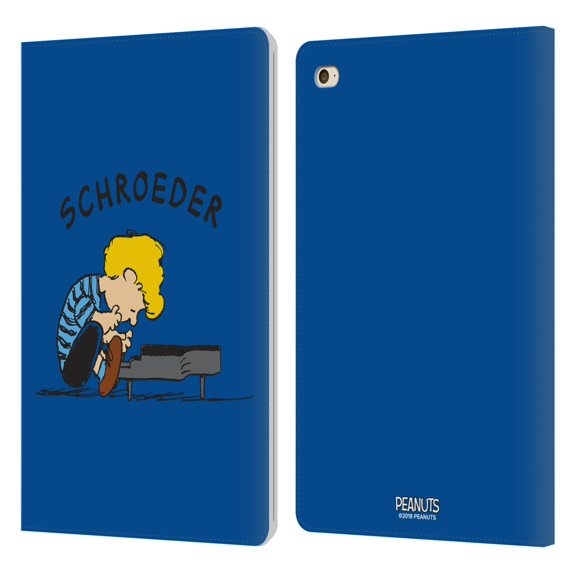 Head Case Designs Officially Licensed Peanuts Characters Schroeder Leather Book Wallet Case Cover Compatible with Apple iPad mini 4