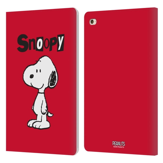 Head Case Designs Officially Licensed Peanuts Characters Snoopy Leather Book Wallet Case Cover Compatible with Apple iPad mini 4